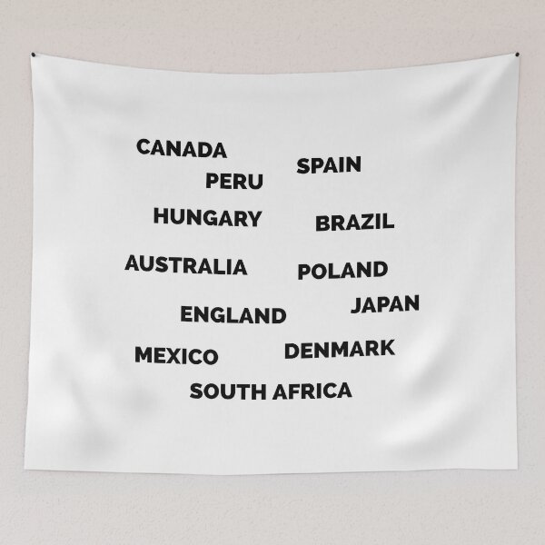 Item preview, COUNTRIES - BLACK typography  designed and sold by mikeldabbah.