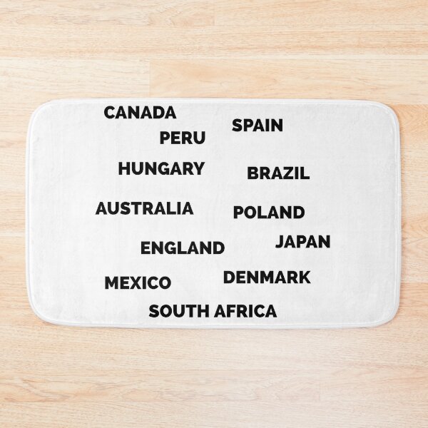 Item preview, COUNTRIES - BLACK typography  designed and sold by mikeldabbah.
