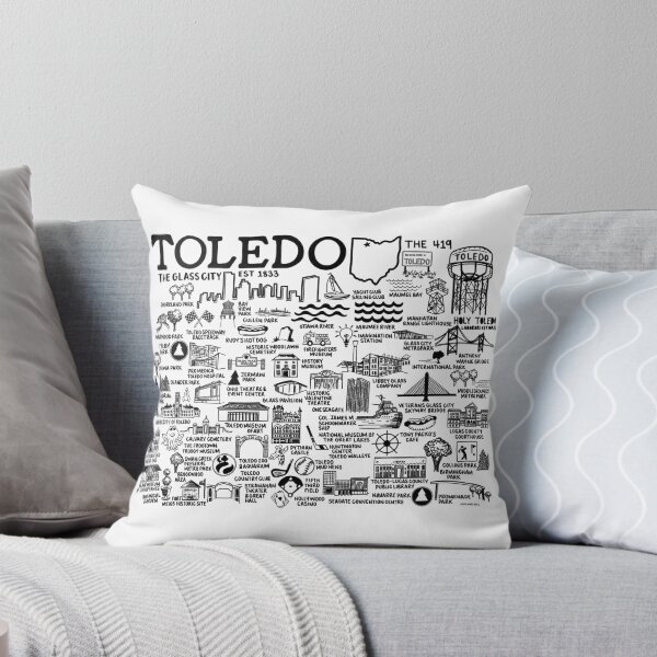 Item preview, Toledo Ohio Map  designed and sold by fiberandgloss.