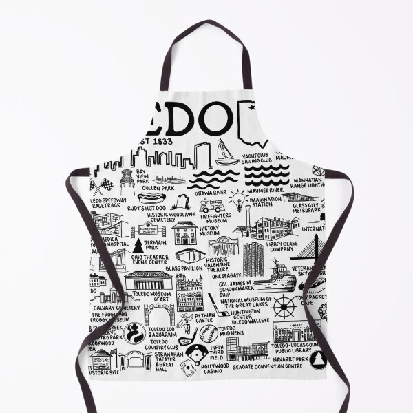 Item preview, Toledo Ohio Map designed and sold by fiberandgloss.