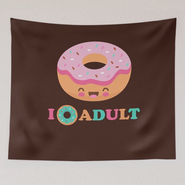 Item preview, Kawaii Donut I Do Not Adult Adulting Retro Japanese Anime designed and sold by gkao.
