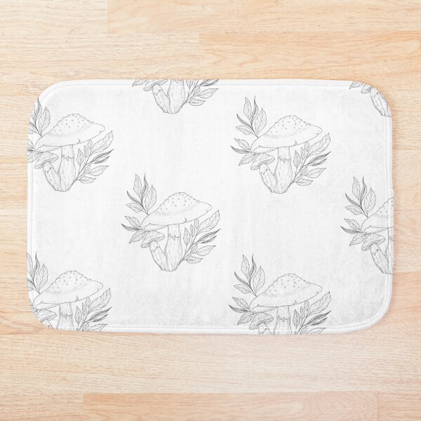 Item preview, Mushroom And Leaves Repeat Pattern designed and sold by graceandart.