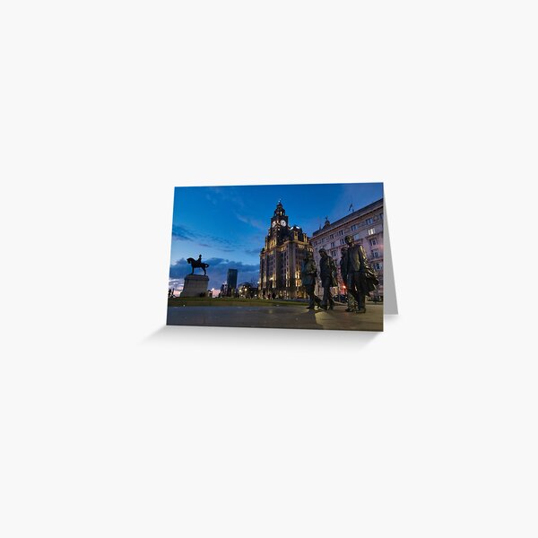 The Liver Birds at Twilight Greeting Card