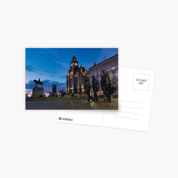 The Liver Birds at Twilight Postcard