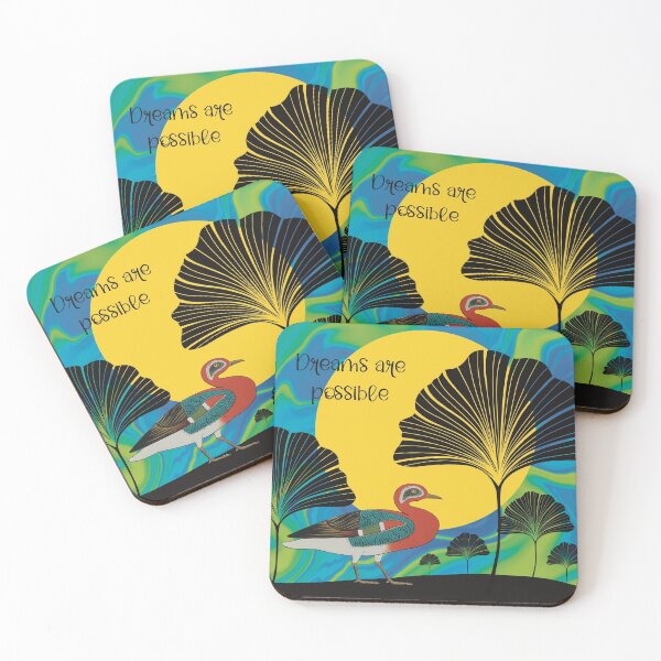 Item preview, Exotic bird in surrealistic landscape, dreams are possible designed and sold by marina63.