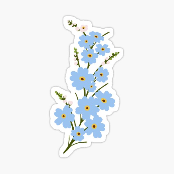 Fleurs Myosotis Sticker