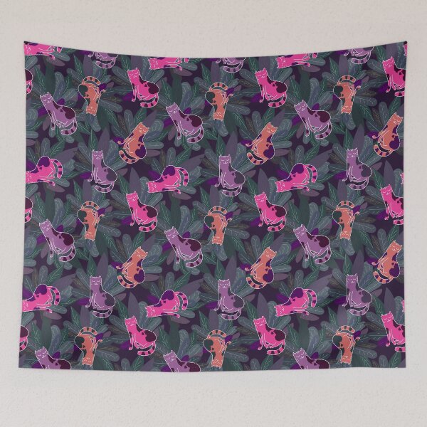 Item preview, colorful cats on a tropical background designed and sold by DaryaLavit.