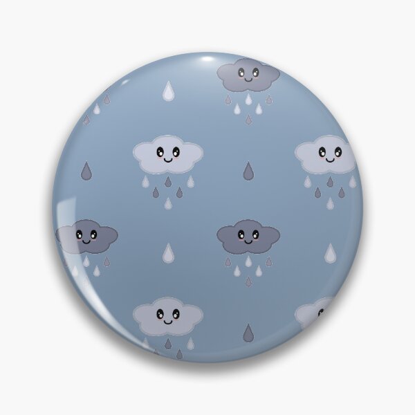 Item preview, Kawaii lindo patrón de nube de lluvia en azul designed and sold by Kelly Leung.