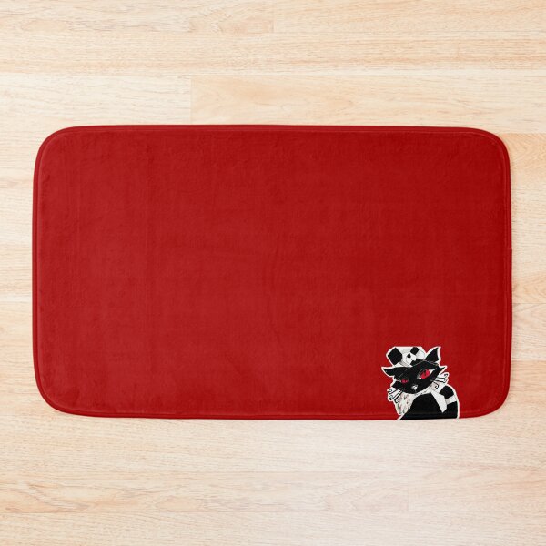 Item preview, Black cat with red eyes with a bunny paw on his mouth  designed and sold by Pratyasa.