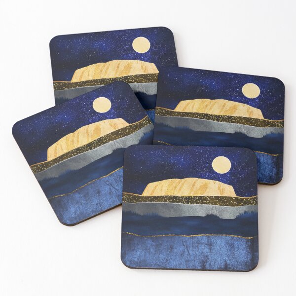 Item preview, Uluru - Ayers Rock - Abstract Desert Landscape at Night designed and sold by JackMoreh.