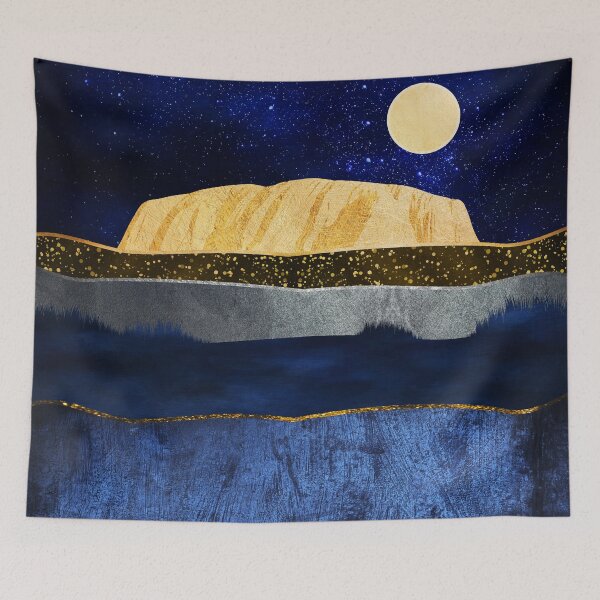 Item preview, Uluru - Ayers Rock - Abstract Desert Landscape at Night designed and sold by JackMoreh.