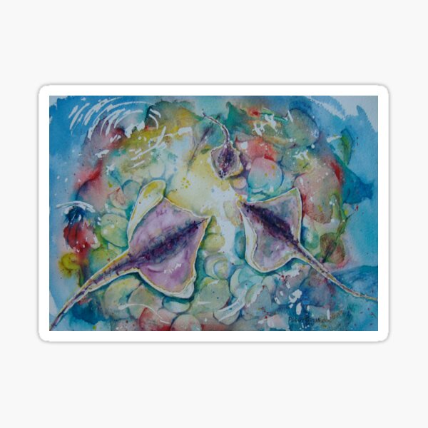 Stingrays by Blackburn Ink Sticker