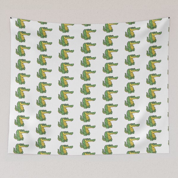 Item preview, A cartoon style artwork of a lazy alligator designed and sold by crazycollective.