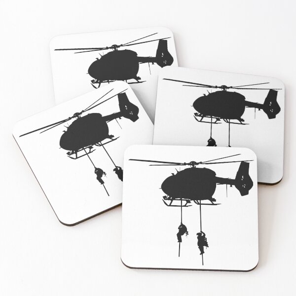 Item preview, Helicopter H 145 M / H145M Air Force, German Air Force, Police Special Forces abseil from helicopter. silhouette designed and sold by Marcin Adrian.