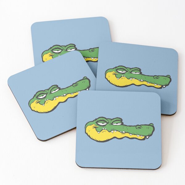 Item preview, A cartoon style artwork of a lazy alligator designed and sold by crazycollective.