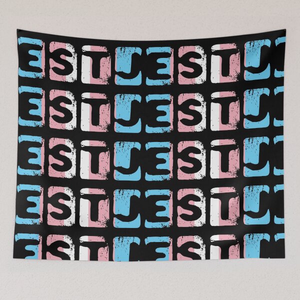 Item preview, ESTJ Personality Type Initials on Trans Pride Background designed and sold by TheMurphyGirl.