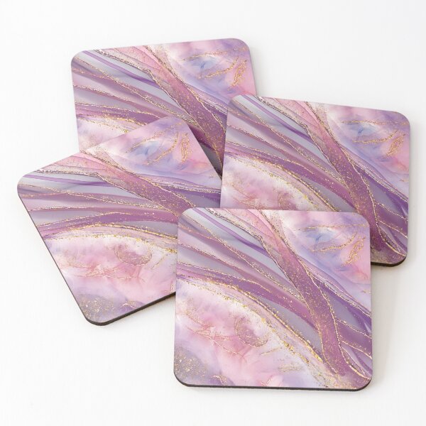 Item preview, Purple Mineral Ribbons Alcohol Ink Geology designed and sold by SparrowsEndArt.