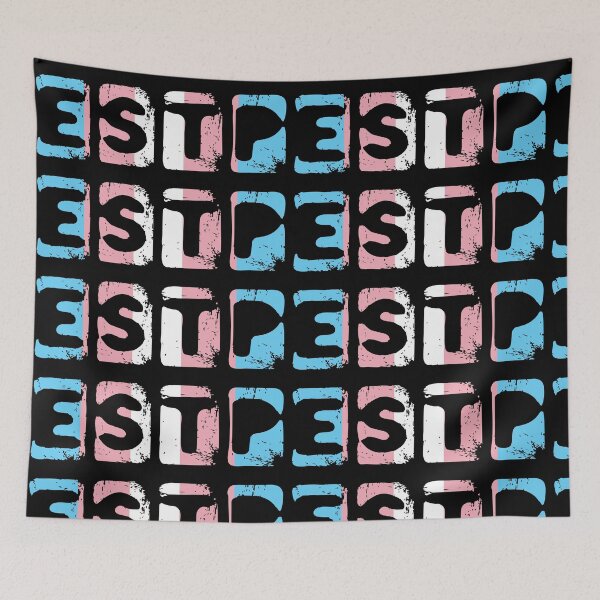 Item preview, ESTP Myers Briggs Type on Trans Pride Color Background designed and sold by TheMurphyGirl.