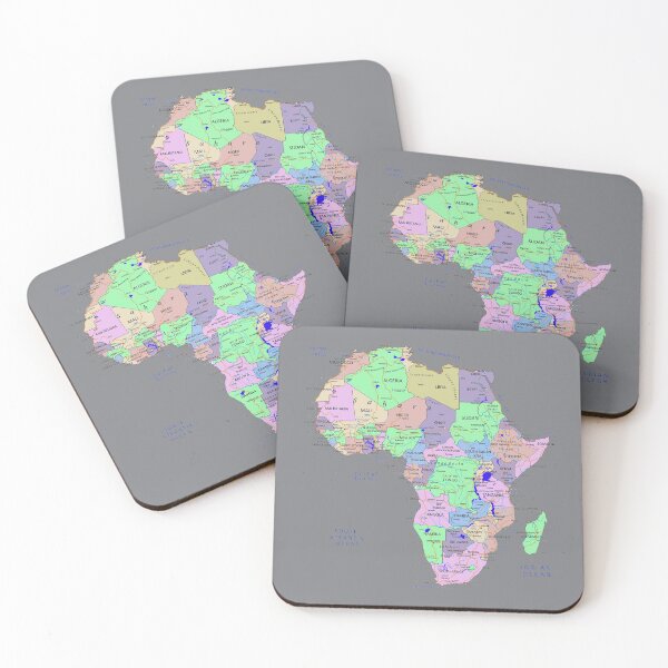 Item preview, africa political map, capitals cities rivers lakes designed and sold by mashmosh.