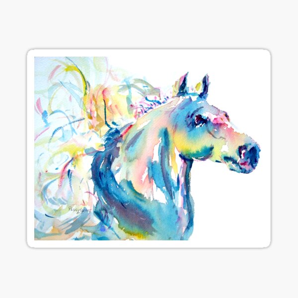 Horse of Many Colors by Blackburn Ink Sticker