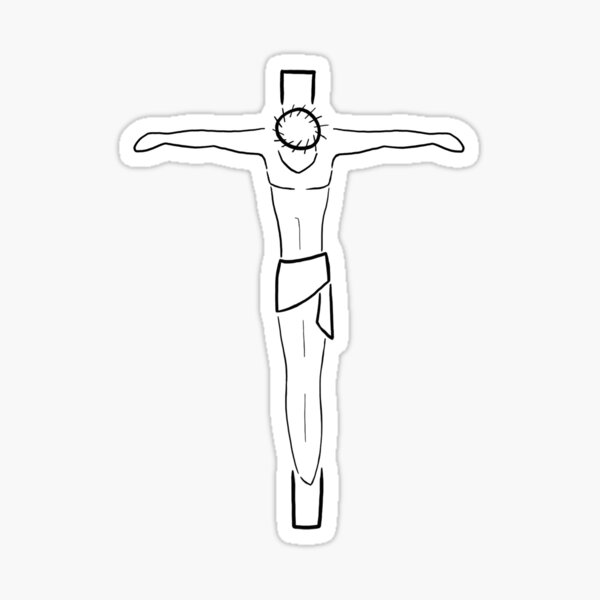 Minimalist Crucifix Sticker