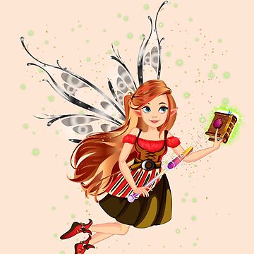Artwork thumbnail, Felicia The Magical Fairy Book Club Fairy Creating A New Book™ by TeelieTurner