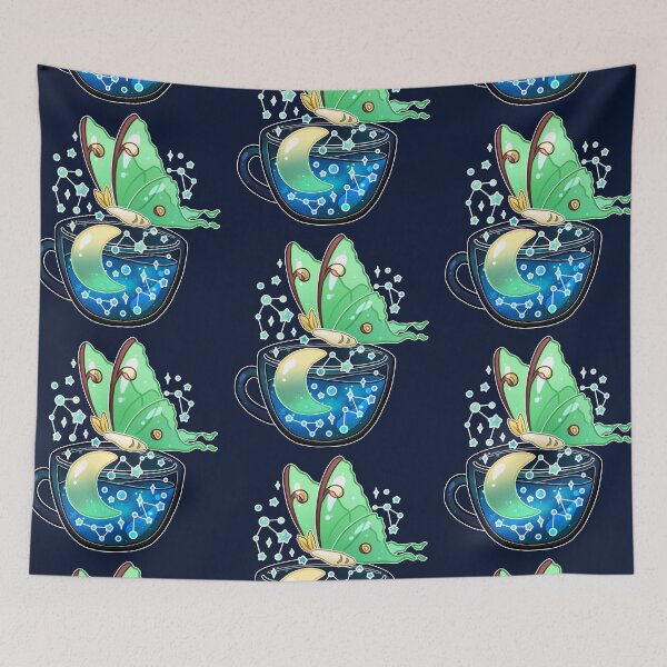 Item preview, Celestial Luna Moth Teacup designed and sold by heysoleilart.