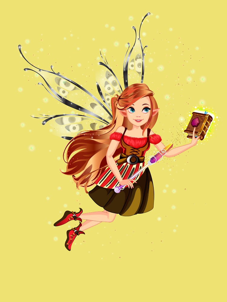 Thumbnail 2 of 2, Kids T-Shirt, Felicia The Magical Fairy Book Club Fairy Creating A New Book™ designed and sold by TeelieTurner.