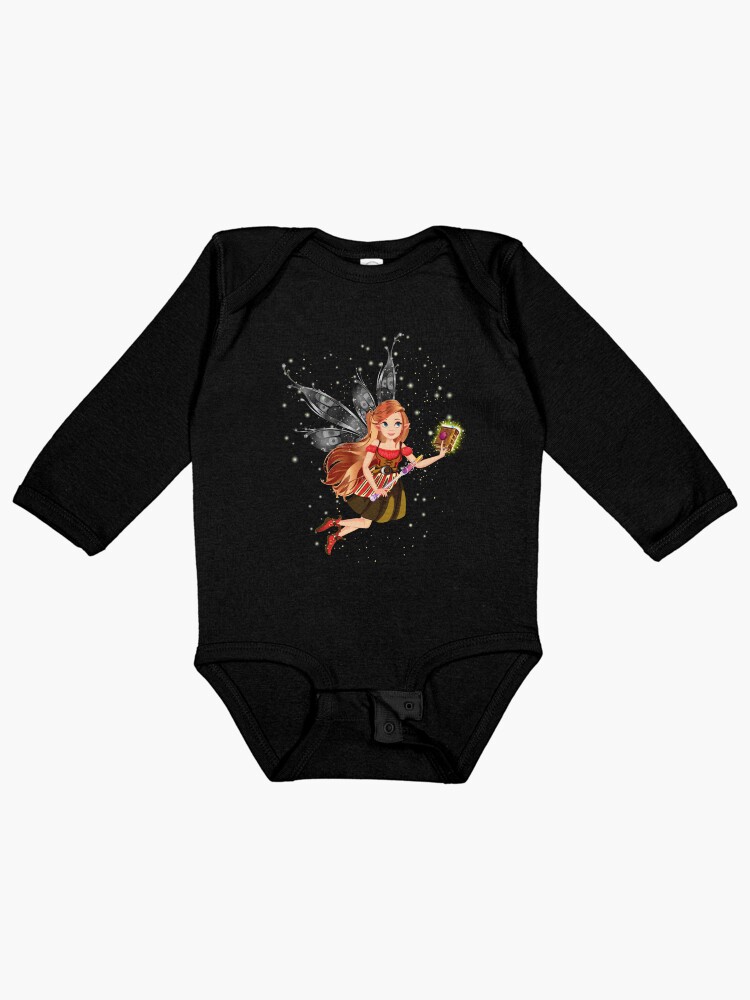 Thumbnail 1 of 2, Baby One-Piece, Felicia The Magical Fairy Book Club Fairy Creating A New Book™ designed and sold by TeelieTurner.