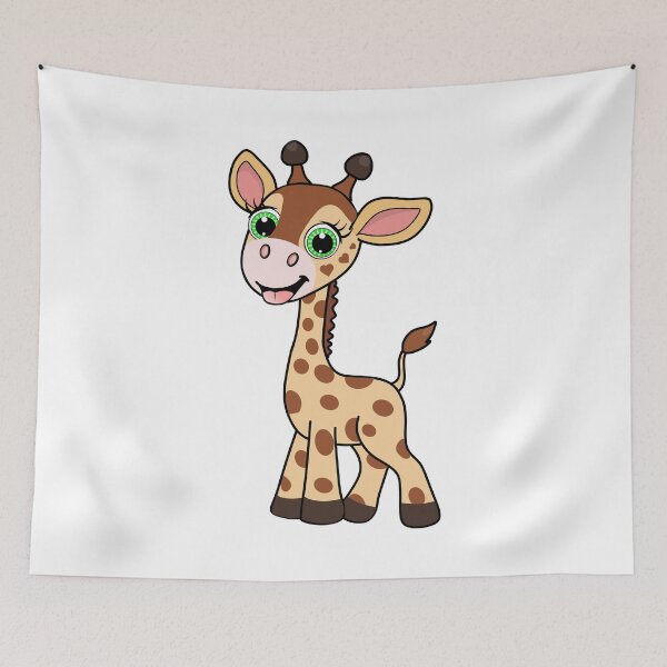 Item preview, Funny Cute Giraffe Cartoon designed and sold by AnimalsCartoon.