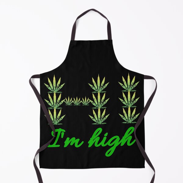 Item preview, Hi I'm High - Green weed leafs text designed and sold by Try-It.
