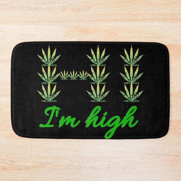 Item preview, Hi I'm High - Green weed leafs text designed and sold by Try-It.