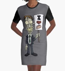 I Heart Brains Graphic T-Shirt Dress