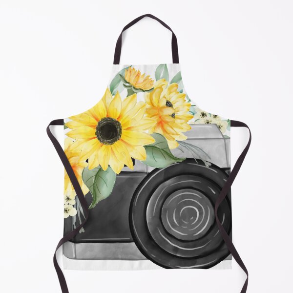 Item preview, Watercolor Yellow Sunflower Bouquet with Camera designed and sold by VerboShop.