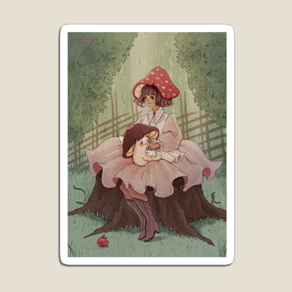 Item preview, Mushroom friend gets afternoon snack  designed and sold by Fairydrop.