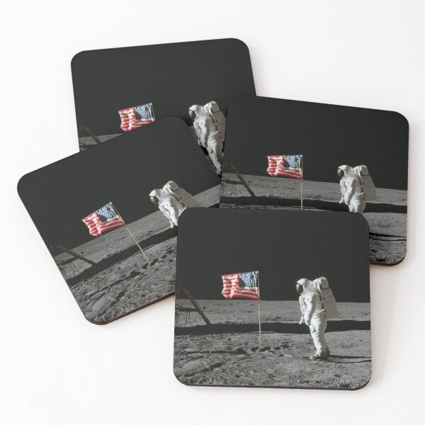Item preview, Buzz Aldrin On The Moon Beside The United States Flag  designed and sold by VintageMode.