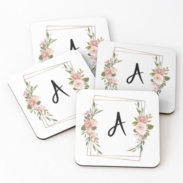 Item preview, Floral monogram letter A designed and sold by JustSeasons.
