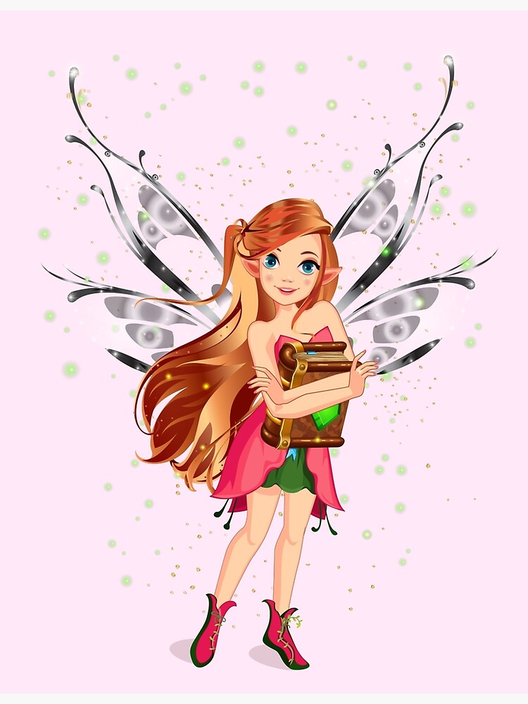 Thumbnail 3 of 3, Poster, Felicia The Magical Fairy Book Club Fairy-Loving Her Books™ designed and sold by TeelieTurner.