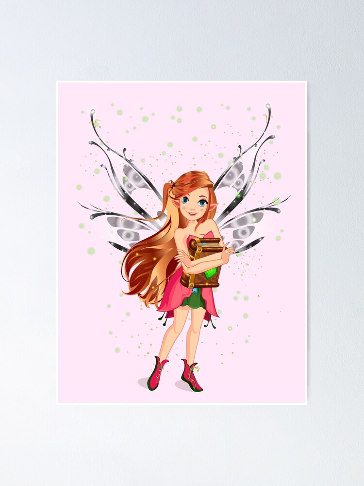 Thumbnail 1 of 3, Poster, Felicia The Magical Fairy Book Club Fairy-Loving Her Books™ designed and sold by TeelieTurner.