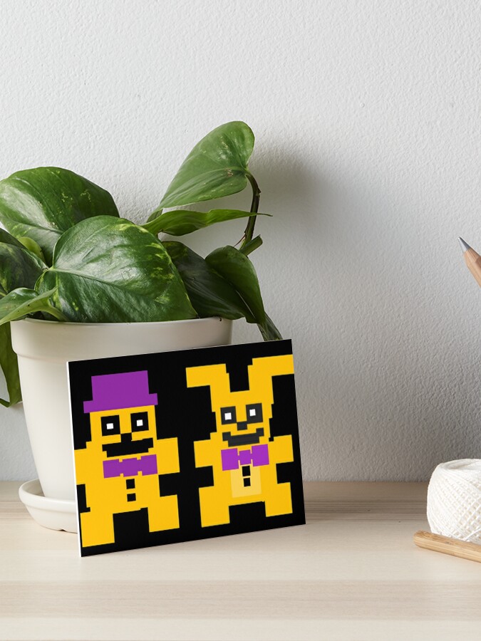 fredbear and springbonnie Art Board Print for Sale by crocoshop