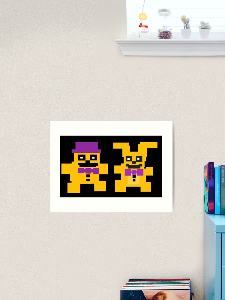 fredbear and springbonnie Art Board Print for Sale by crocoshop