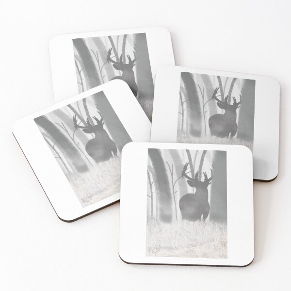 Item preview, silhouette of stag in woods designed and sold by Hanhan04.