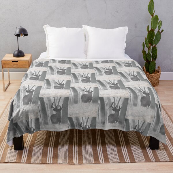 Item preview, silhouette of stag in woods designed and sold by Hanhan04.
