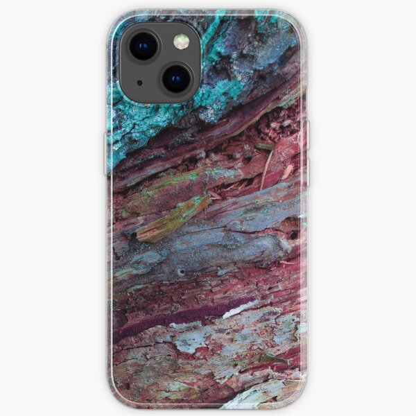 Madera y cobalto Funda blanda para iPhone