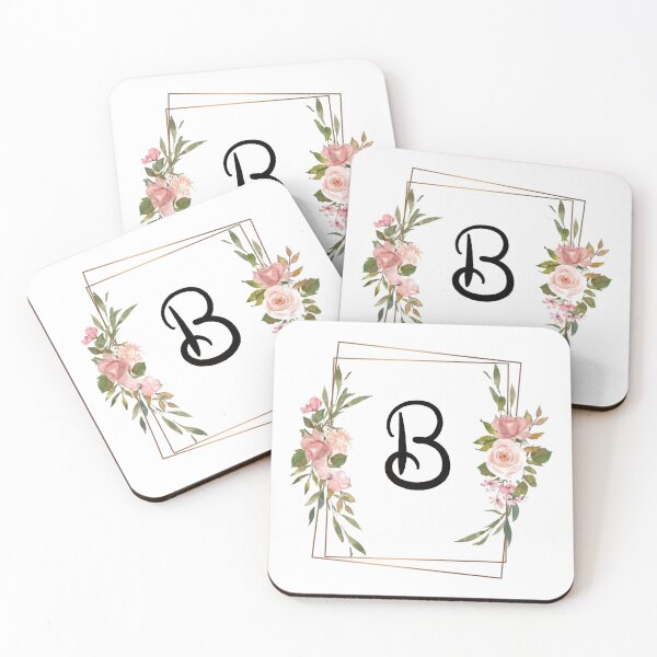 Item preview, Floral letter B monogram designed and sold by JustSeasons.