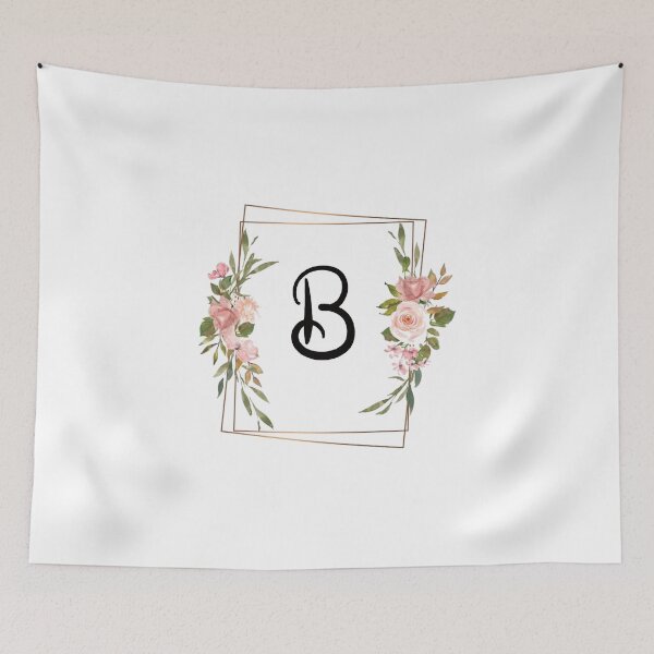 Item preview, Floral letter B monogram designed and sold by JustSeasons.