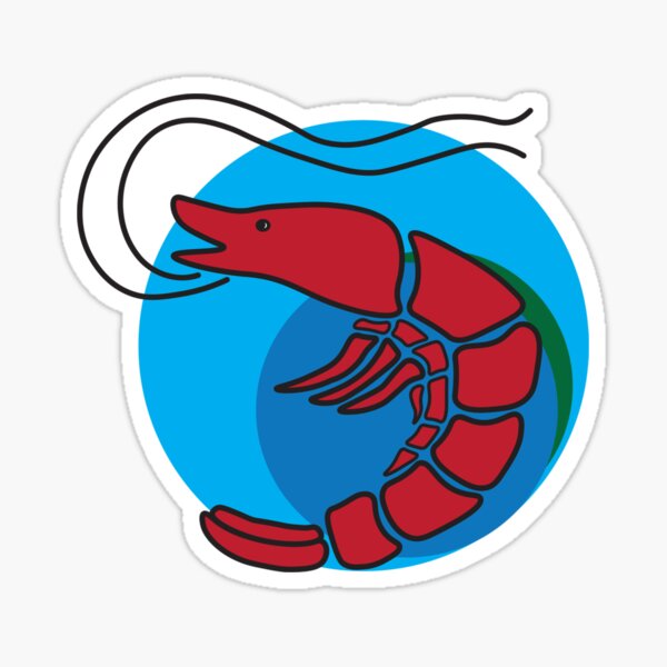 Shrimp Ocean Sticker