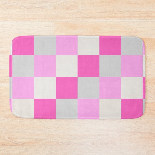 Item preview, Bright Candy Pink, Grey and White Checkered Pattern designed and sold by NavyOx.