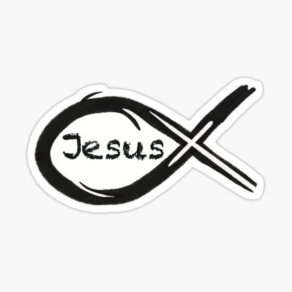 “ichthus” Jesus Fish Sticker
