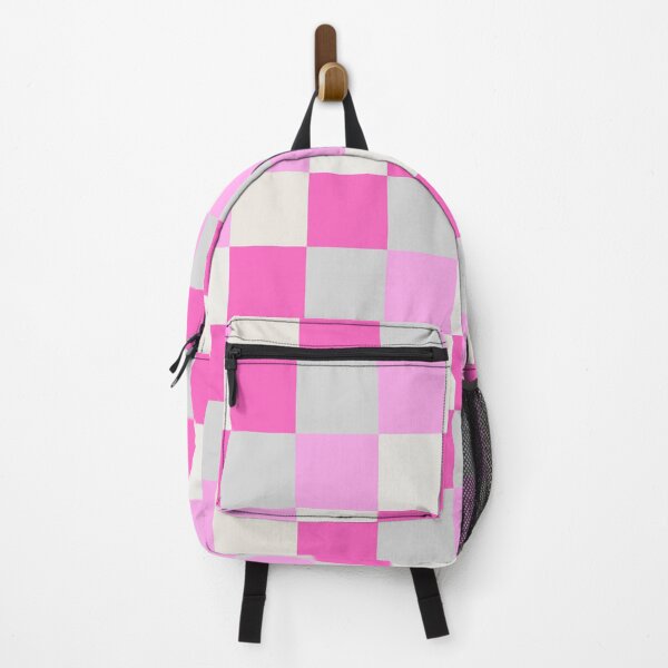 Item preview, Bright Candy Pink, Grey and White Checkered Pattern designed and sold by NavyOx.